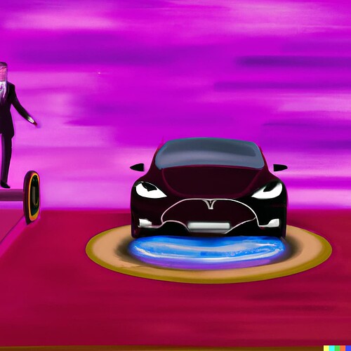DALL·E 2023-01-21 10.11.41 - Nikola Tesla wireless power charging an EV from afar